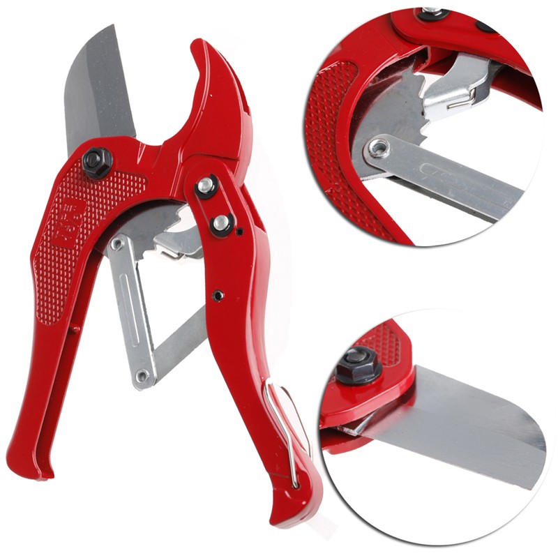 New PVC Plumbing Pipe Cutter Tool Plastic Hose Ratcheting 42mm 1-5/8 ...