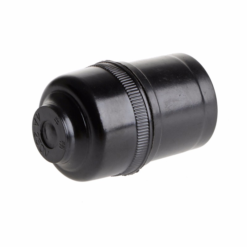 1-10Pcs E27 4A Light Bulb Lamp Holder Pendant Screw Cap Socket Vintage Black UK