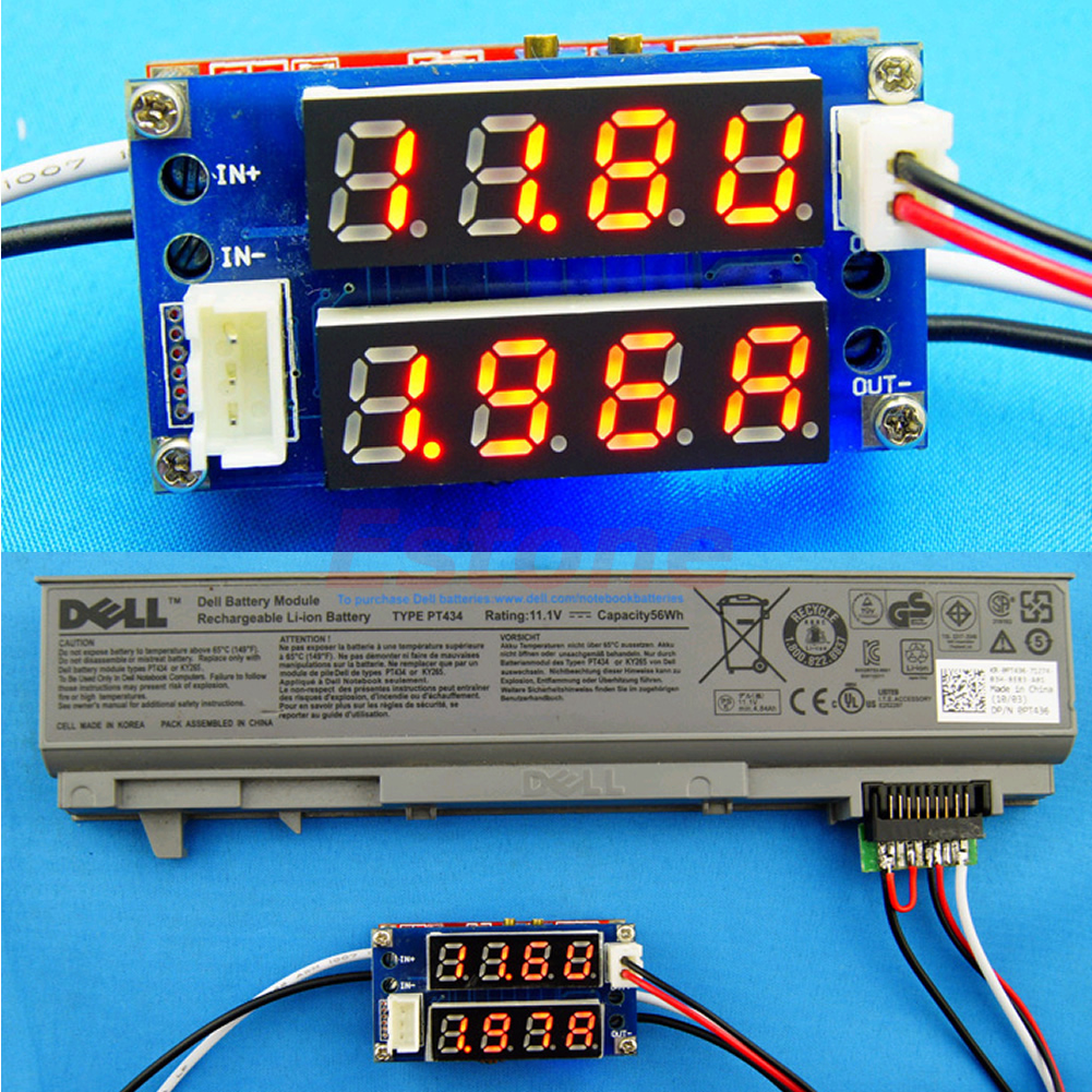 LED 5A Adjustable Power CC//CV Step-down Charge Module Driver Voltmeter Ammeter