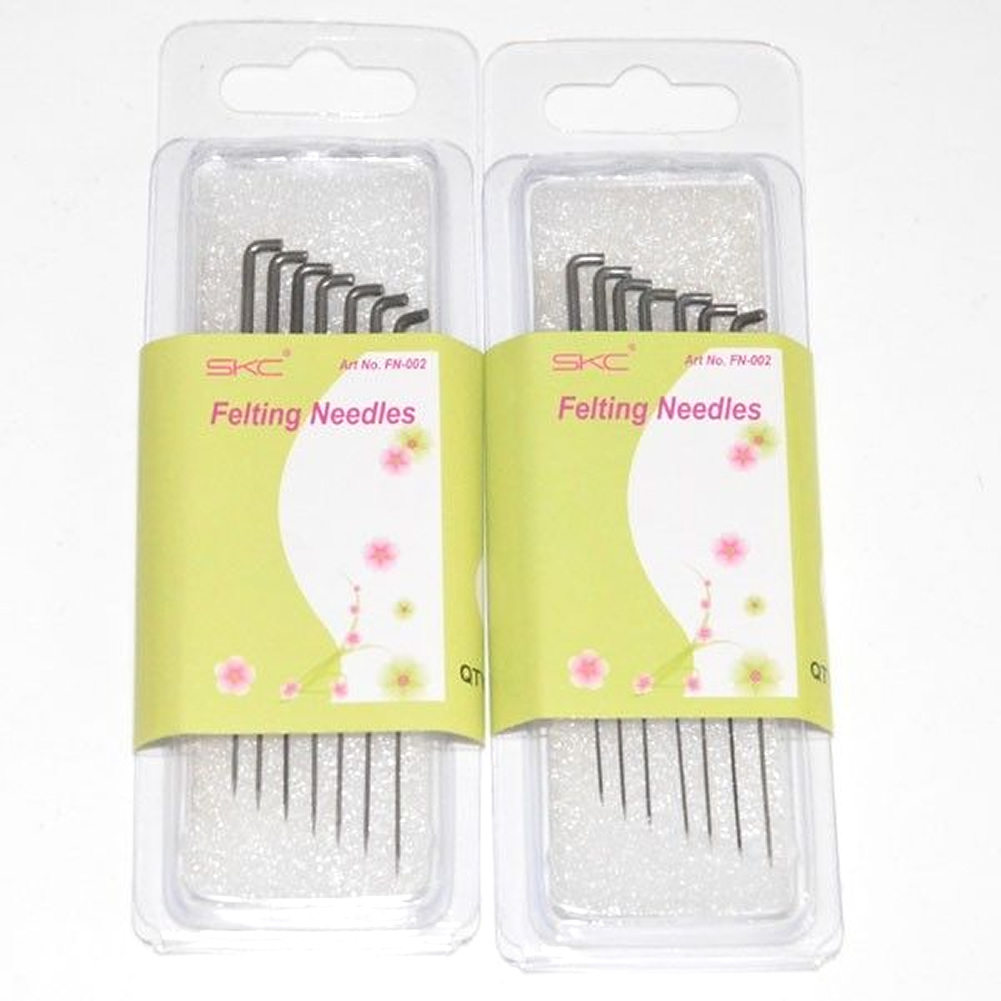 60Pcs S M L Size Felting Needles Pin Tools Of Felt Of Wool Pins W// Wooden Handle