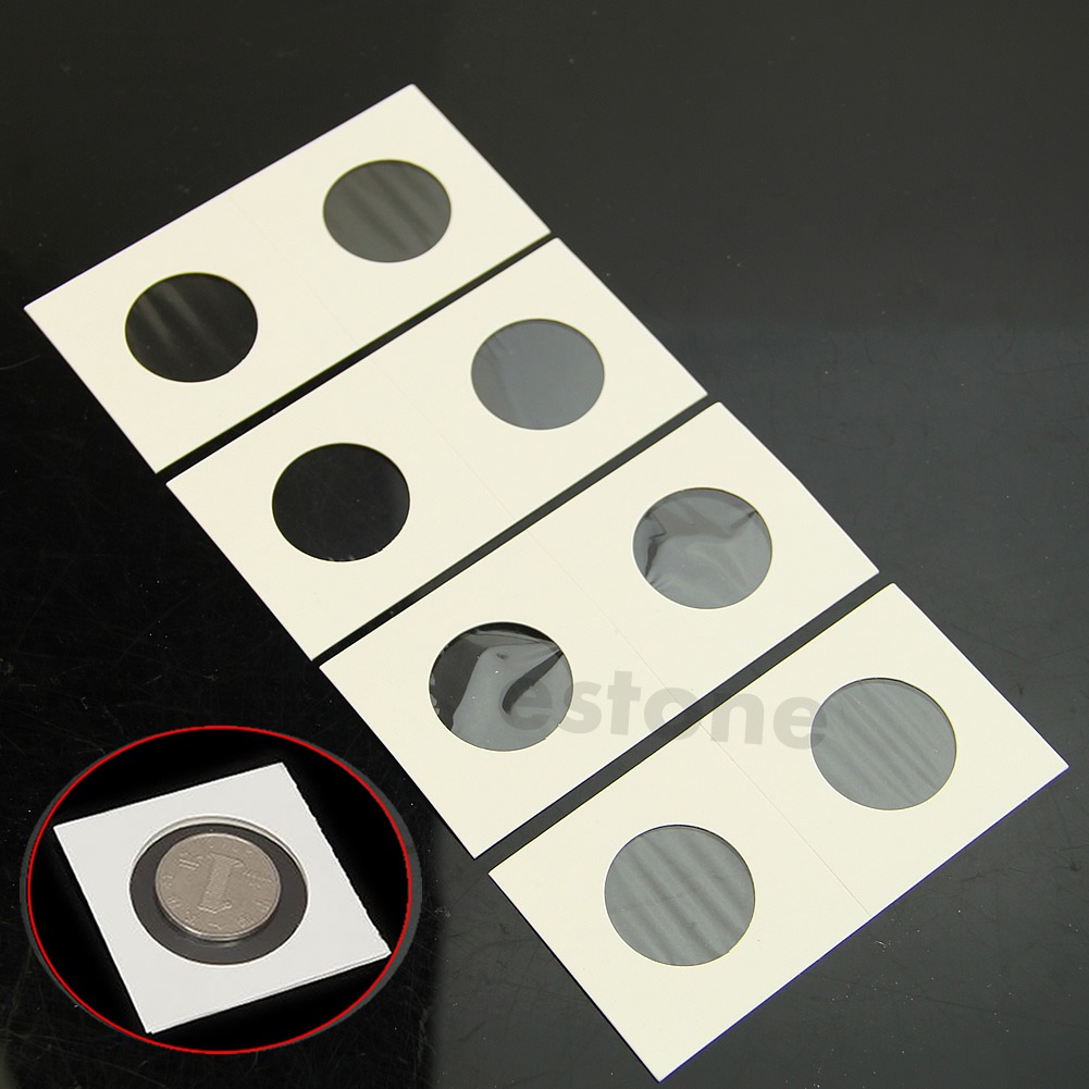 New 50pcs 25mm Stamp Coin Holders Cover Case Storage 2X2/" Flip