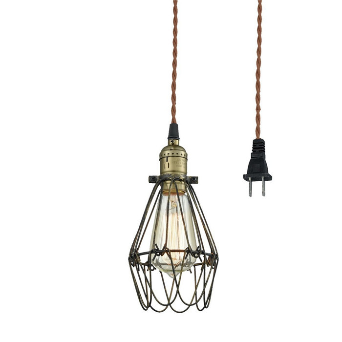 Wire Plug In Pendant Light Metal Cage Ceiling Swag Details About Wire Plug In Pendant Light Metal Cage Ceiling Swag Hanging