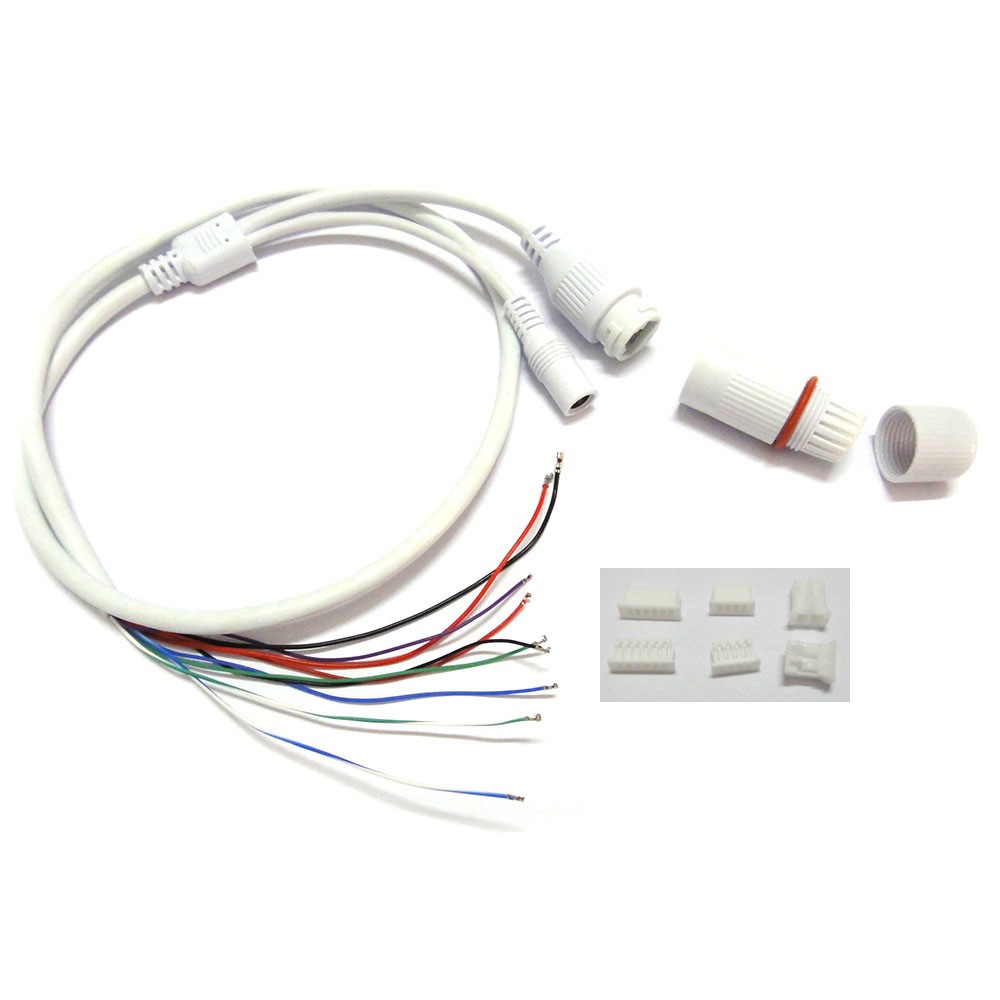 2X CCTV IP network Camera Module weatherpoof video power cable waterproof cap