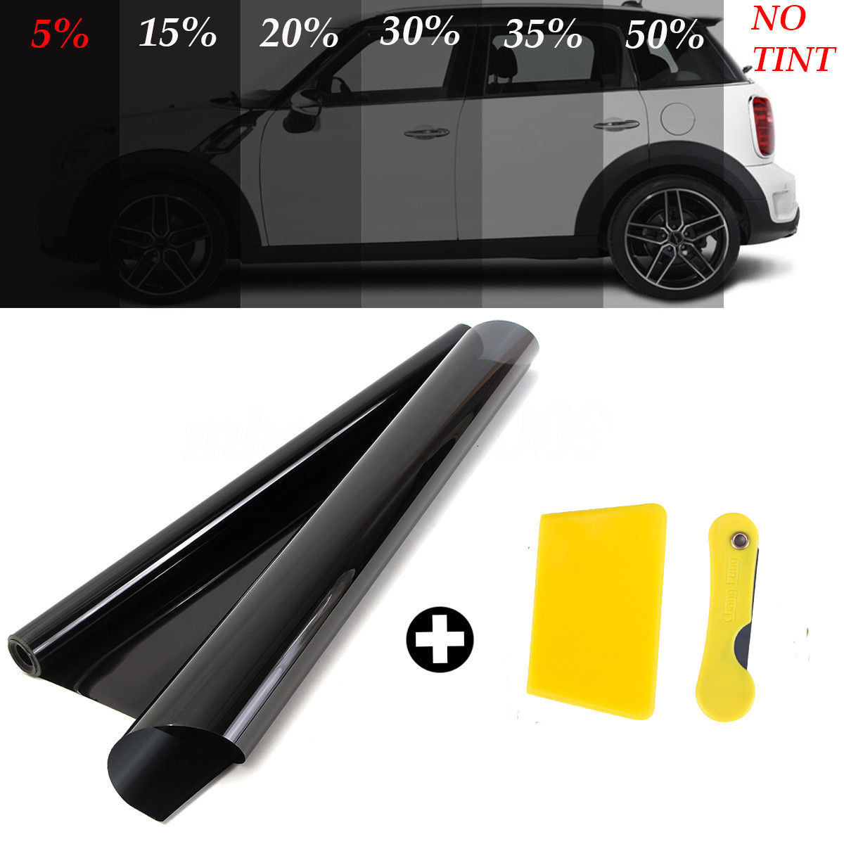 Window Tint Film 35 VLT Black Roll 50cm X 3m Car Auto House Home 500mm