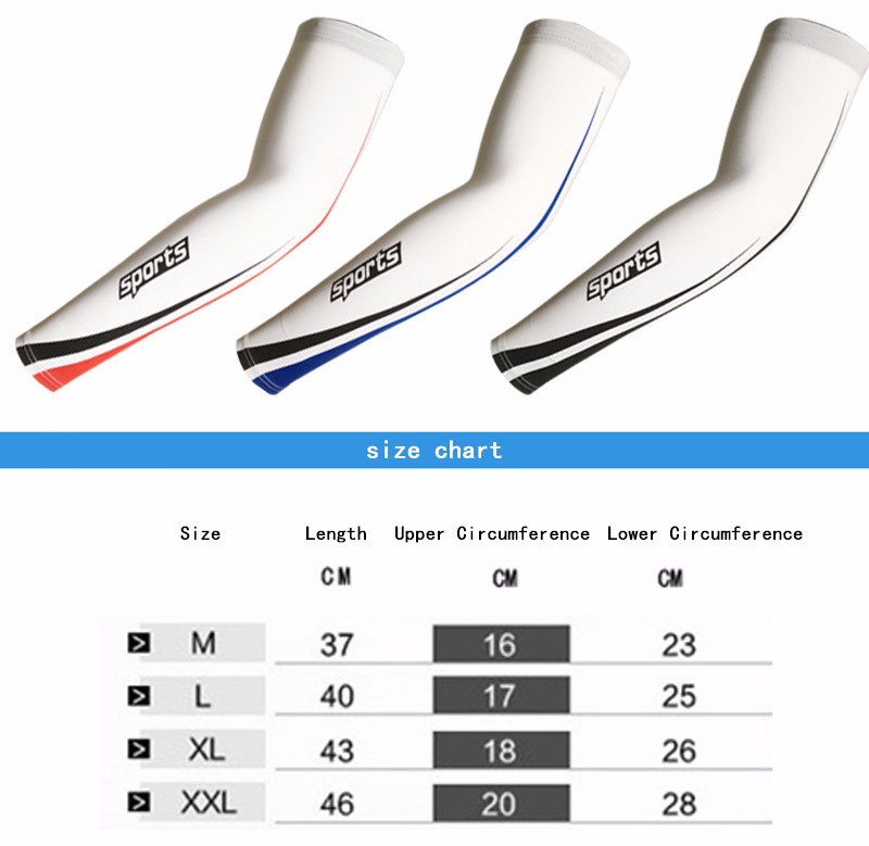 1 Pair Ice Silk Cycling Arm Warmer SPF 50 UV Protection Bicycle Arm Sleeve Cover