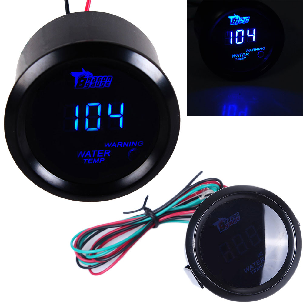 2/" 52mm HOTSYSTEM Digital LED Fahrenheit Water Temperature Gauge with Holder