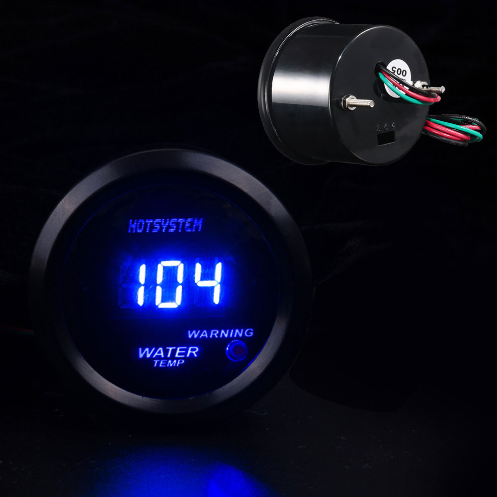 2/" 52mm HOTSYSTEM Digital LED Fahrenheit Water Temperature Gauge with Holder