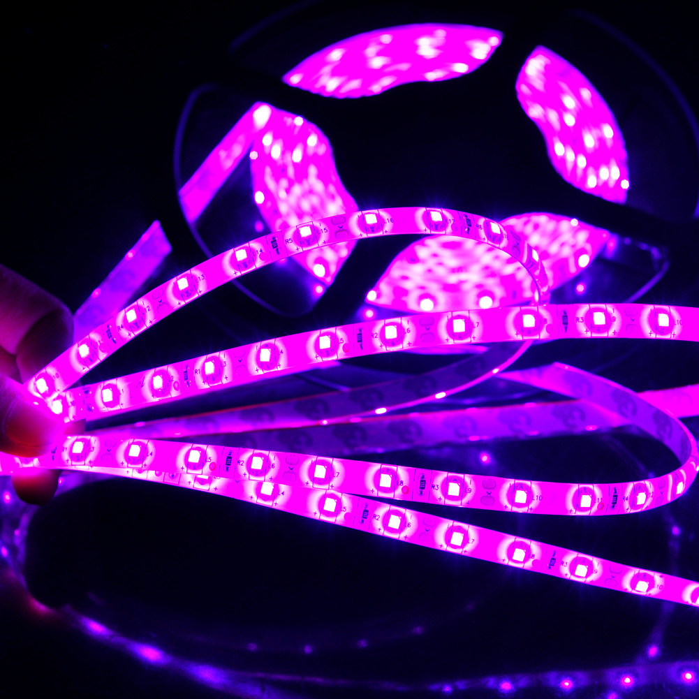 5M 16.4Ft 3528 SMD Flexible Waterproof 300 LED Strip Light Purple DC12V