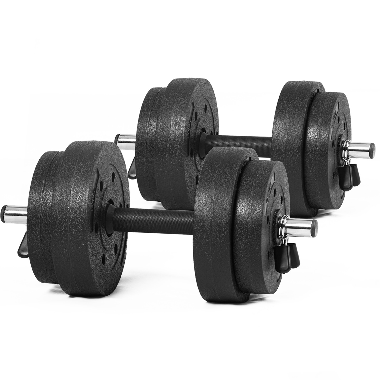 Dumbbells Set Free Weights Vinyl Plates Bicep Fitness Home Gym Training Workout eBay