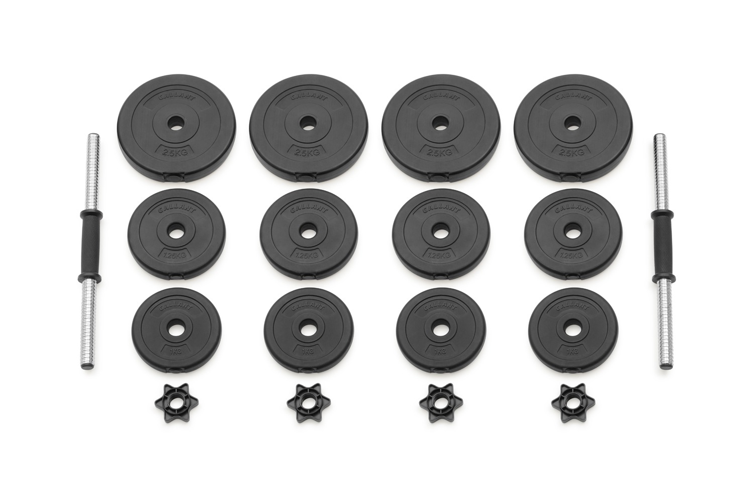 Dumbbell Set 20kg Adjustable Free Weights Bar Spinlock Vinyl Fitness