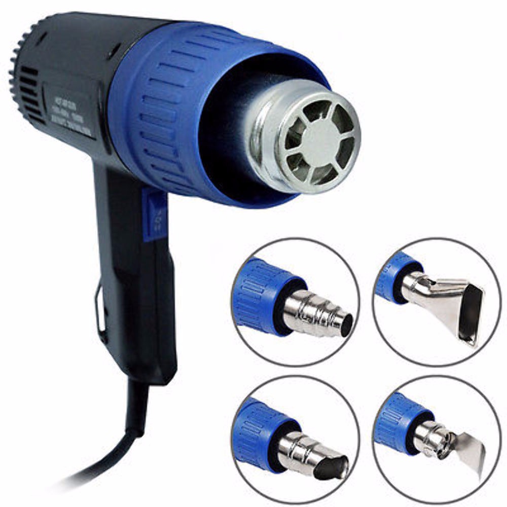 Heat Gun Hot Air Gun Dual Temperature + 4 Nozzles Power Tool 1500W