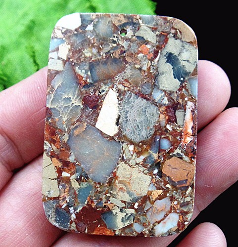 beautiful unique brown succor creek jasper oblong pendant bead
