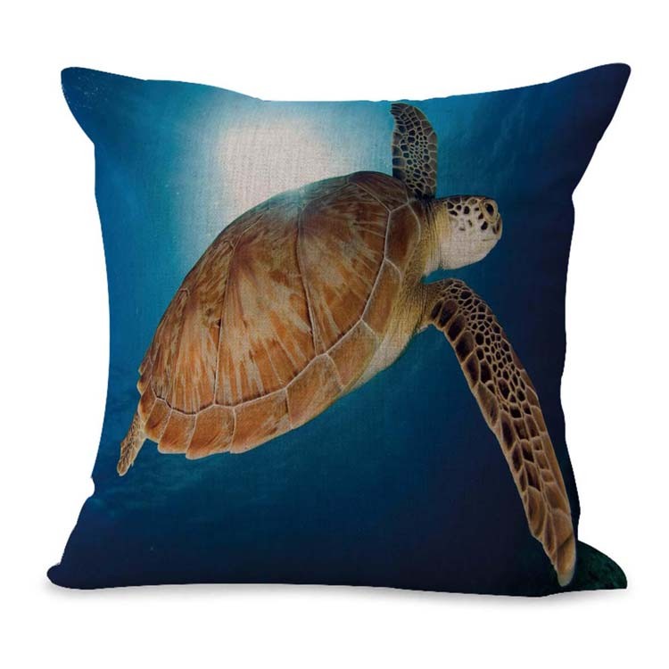 4pcs set cushion covers ocean creature sea life fish dolphin turtle pillows