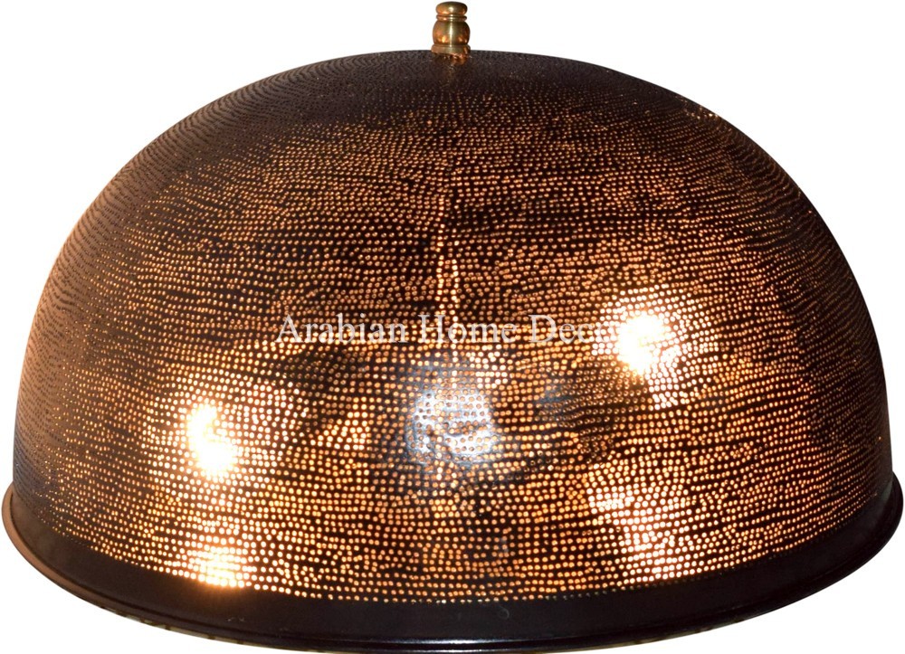 Handcrafted Moroccan Black Oxidize Brass Flush Mount Ceiling Light Handcrafted Moroccan Black Oxidize Brass Flush Mount Ceiling Light Fixture Lamp