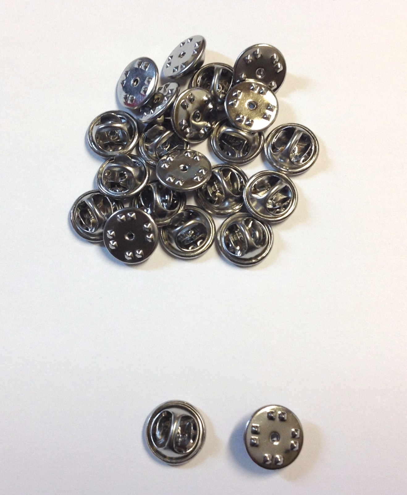 Metal Badge Button Lapel Replacement Backs for Badges Findings eBay