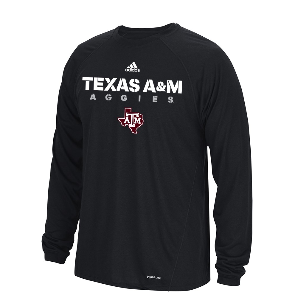 NCAA Adidas Climalite Performance Long Sleeve Men's T-Shirt Collection - Picture 83 of 92