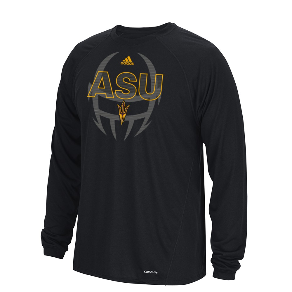 NCAA Adidas Climalite Performance Long Sleeve Men's T-Shirt Collection - Picture 4 of 92