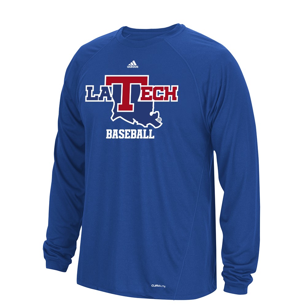 NCAA Adidas Climalite Performance Long Sleeve Men's T-Shirt Collection - Picture 31 of 92
