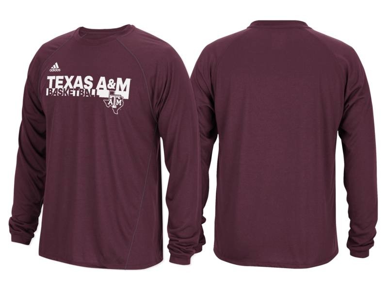 NCAA Adidas Climalite Performance Long Sleeve Men's T-Shirt Collection - Picture 84 of 92