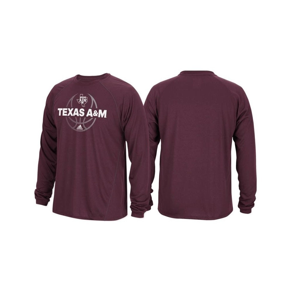NCAA Adidas Climalite Performance Long Sleeve Men's T-Shirt Collection - Picture 82 of 92