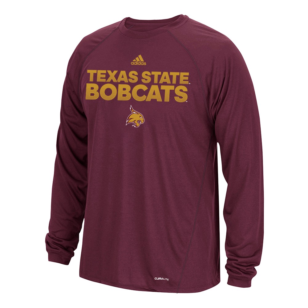 NCAA Adidas Climalite Performance Long Sleeve Men's T-Shirt Collection - Picture 85 of 92