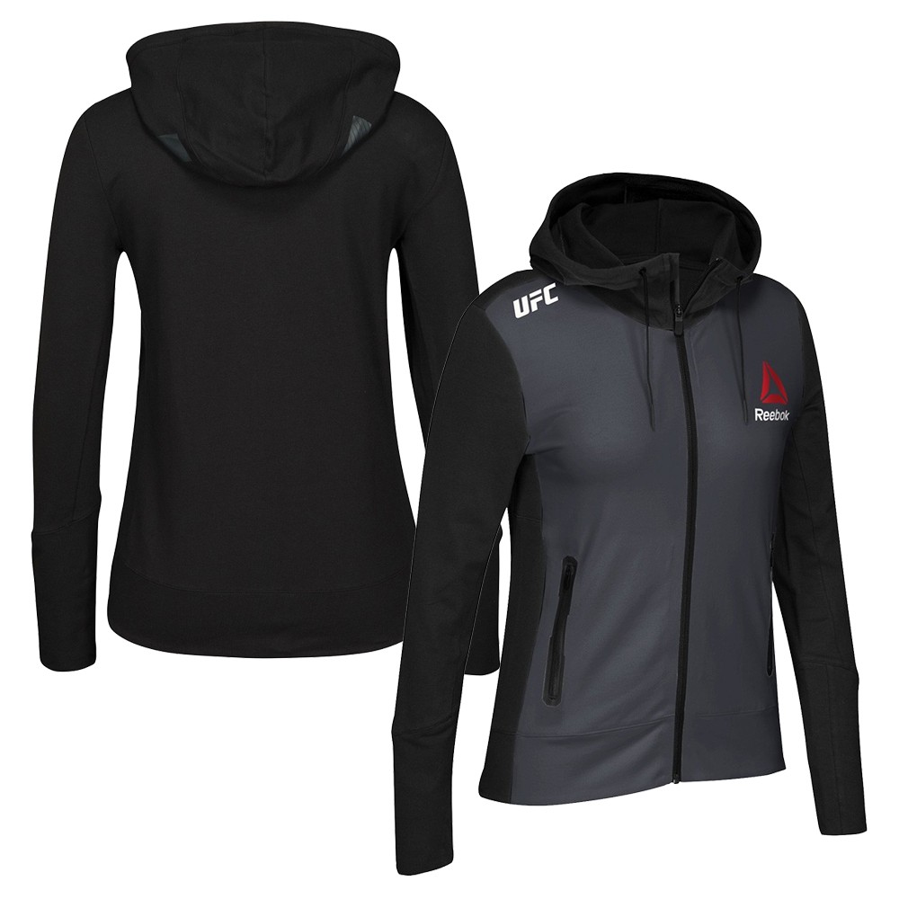 reebok ufc hoodie womens silver