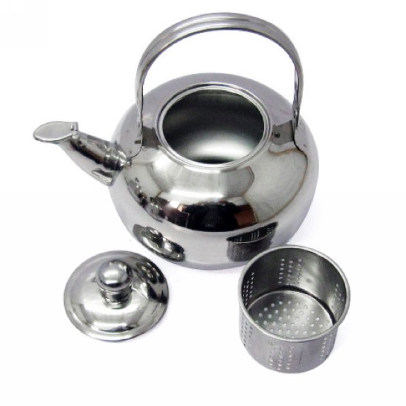 1L Stainless Steel Outdoor Campfire Kettle Teapot Camping Water Coffee