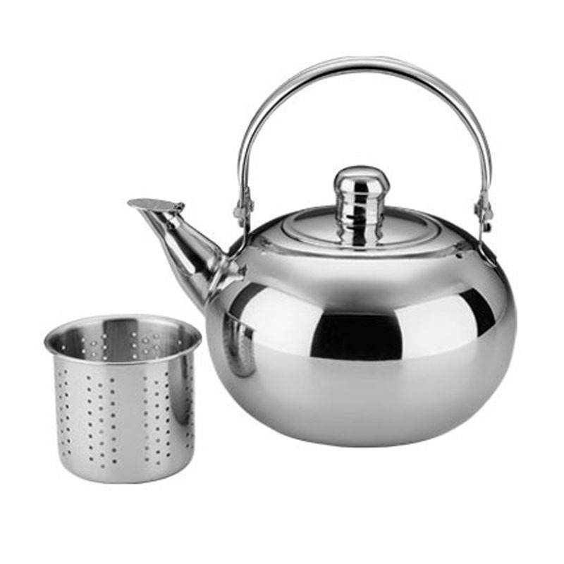 1L Stainless Steel Outdoor Campfire Kettle Teapot Camping Water Coffee