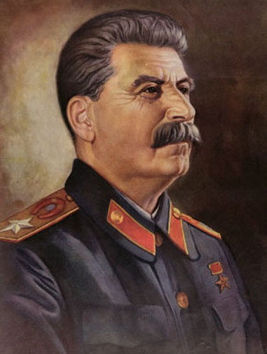 portrait oil painting on canvas : "soviet leader joseph stalin"
