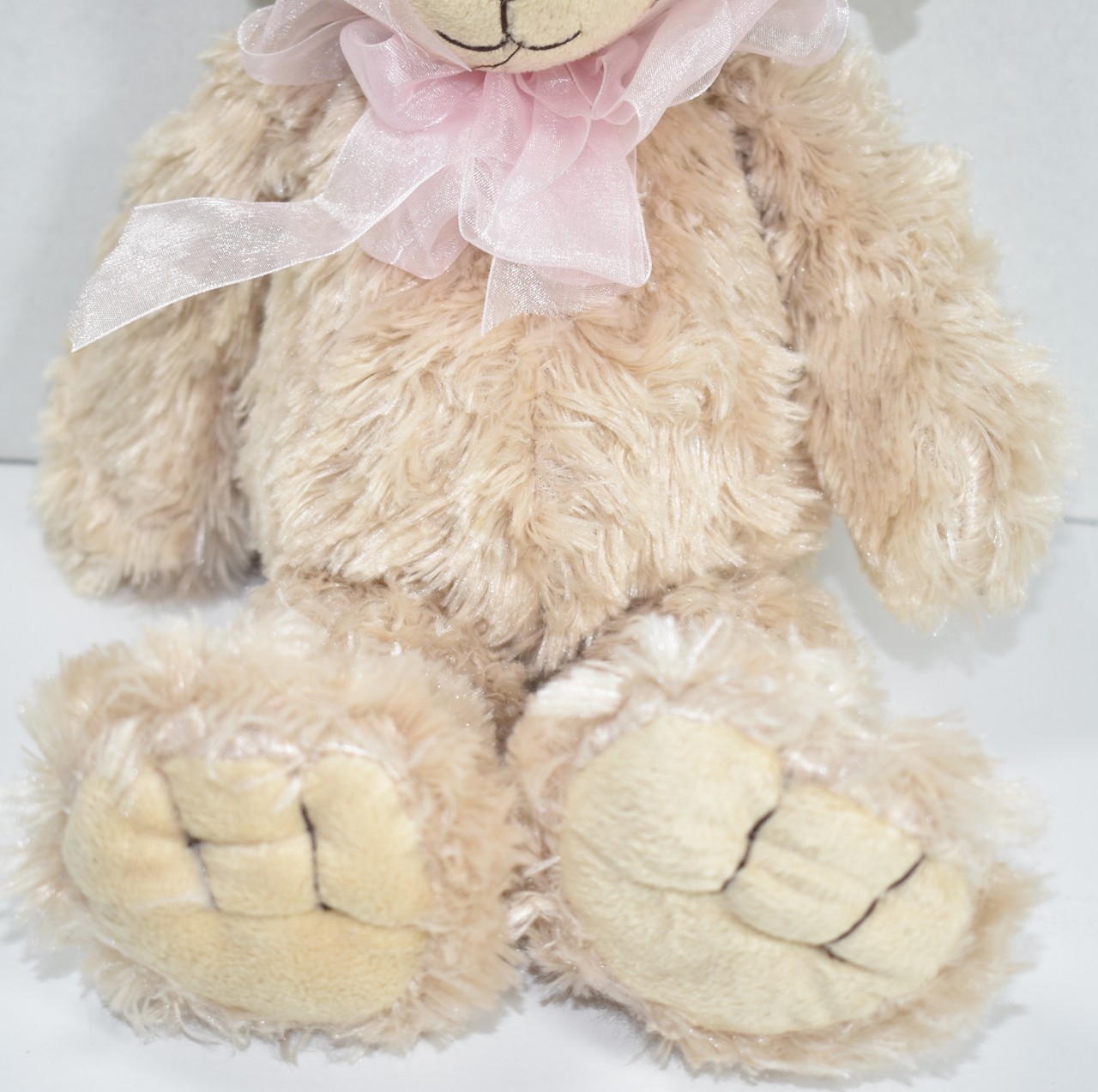 First and Main Regis Cream Colored Shaggy Teddy Bear Stuffed Plush Animal Soft Toy New With Tag