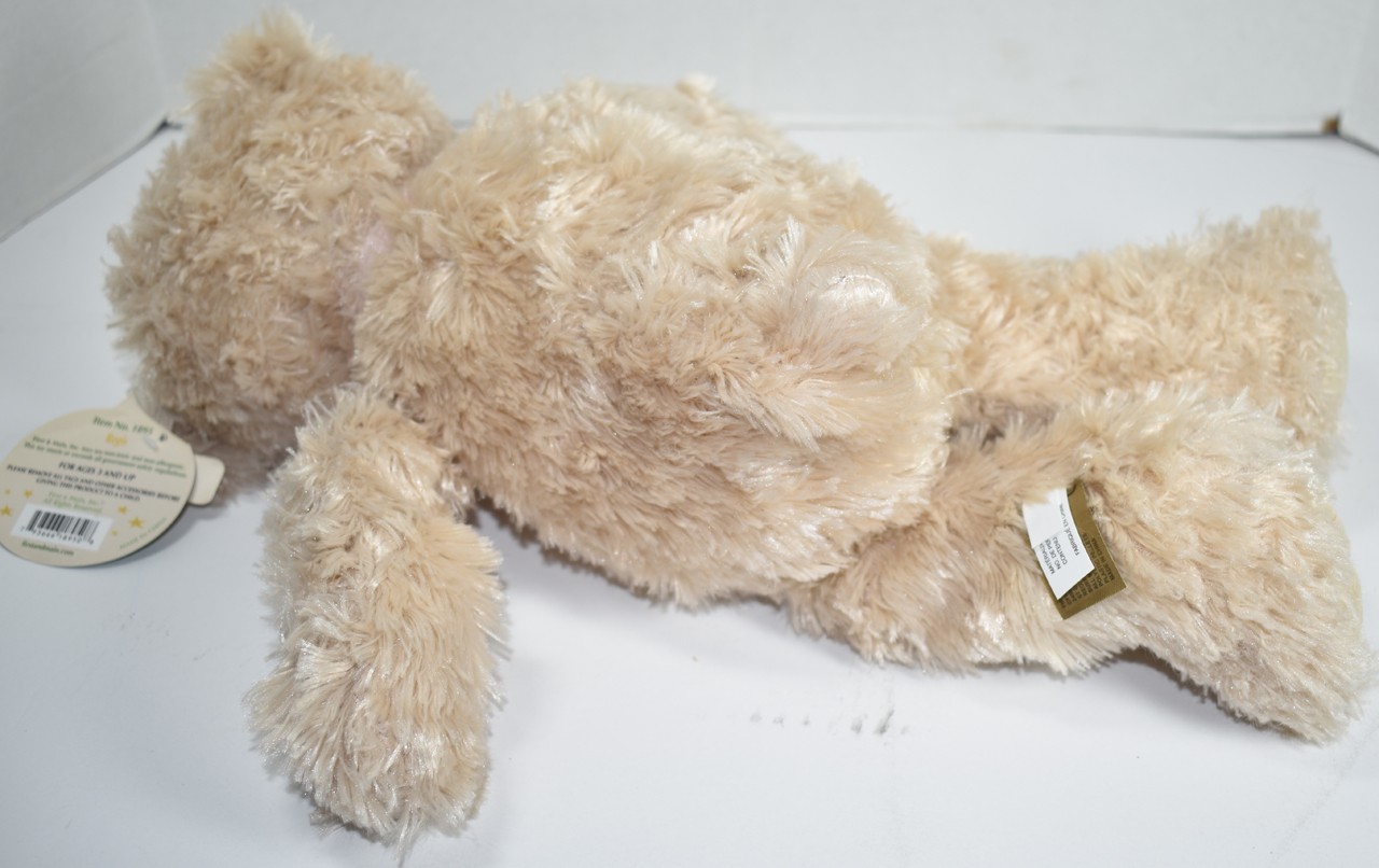 First and Main Regis Cream Colored Shaggy Teddy Bear Stuffed Plush Animal Soft Toy New With Tag