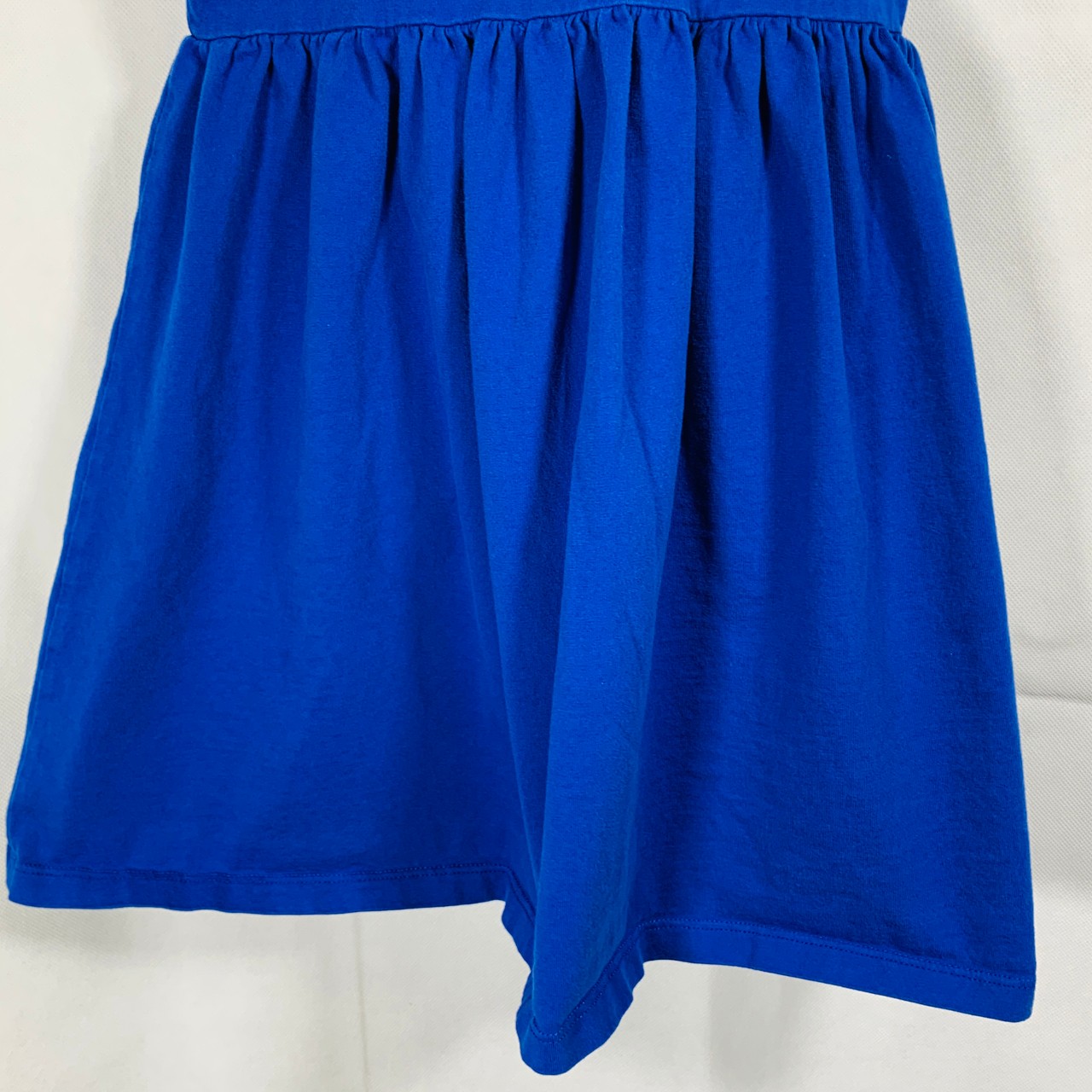 Girls BOUTIQUE HANNA ANDERSSON SOLID BLUE SHORT SLEEVE DRESS 130 8 Years CUTE