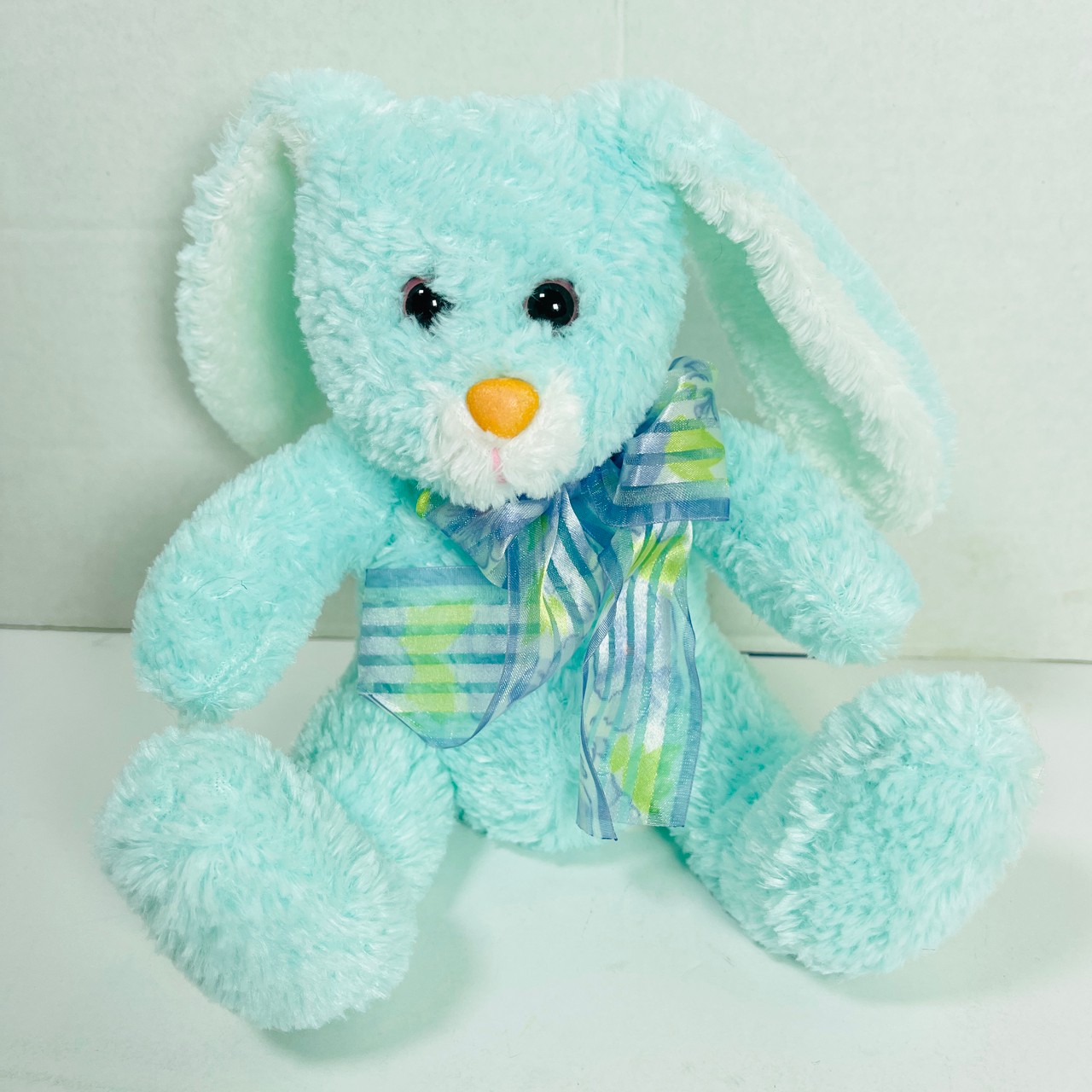 Kids of America Blue Green Easter Bunny Rabbit Stuffed Plush Animal Soft Toy