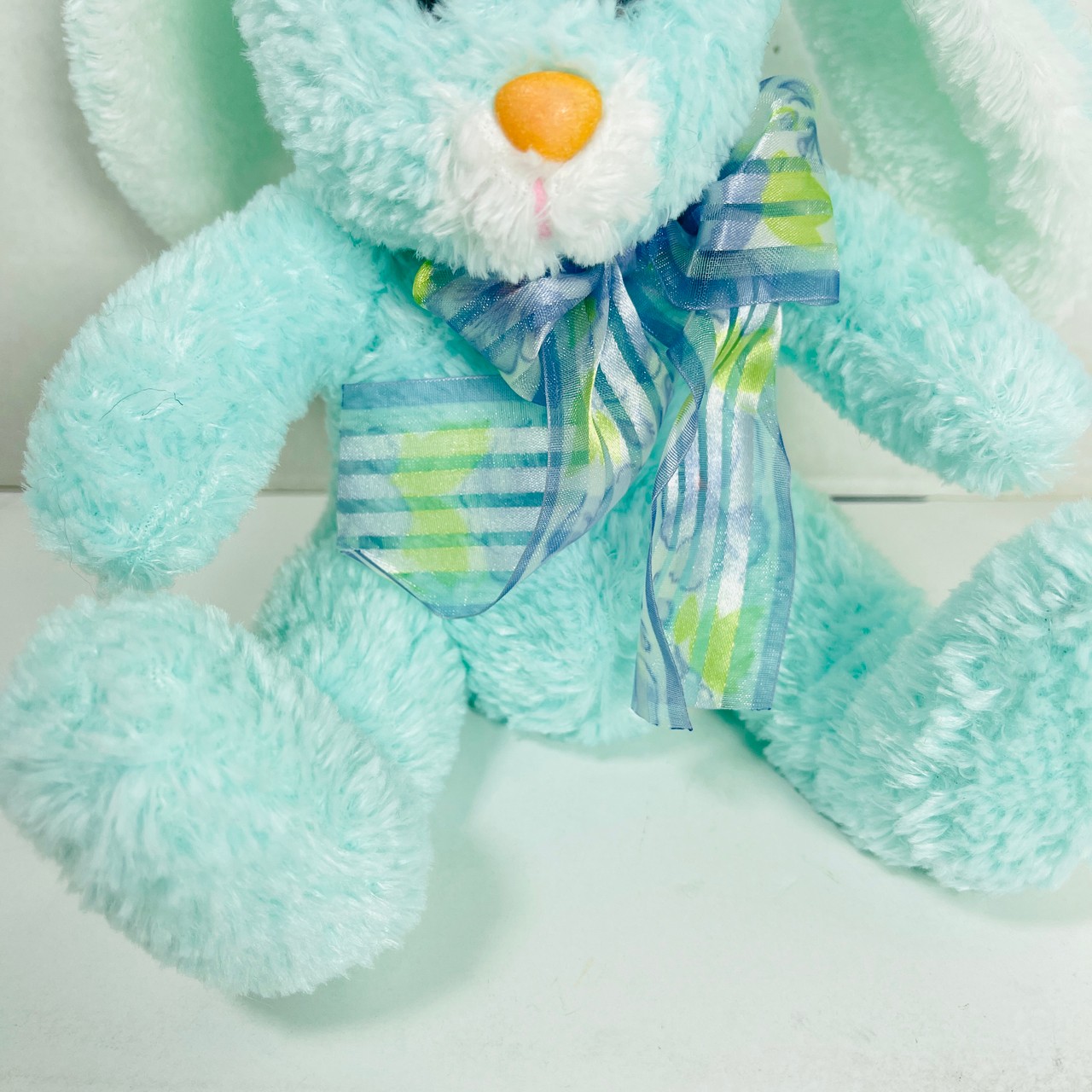Kids of America Blue Green Easter Bunny Rabbit Stuffed Plush Animal Soft Toy