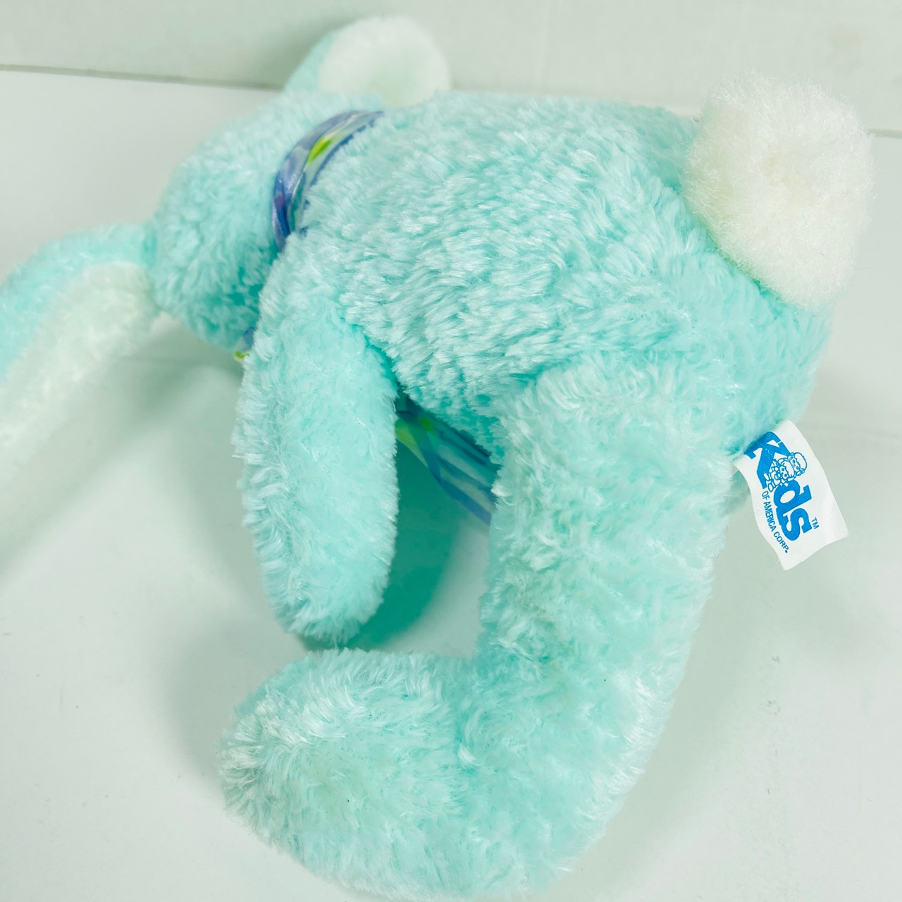 Kids of America Blue Green Easter Bunny Rabbit Stuffed Plush Animal Soft Toy