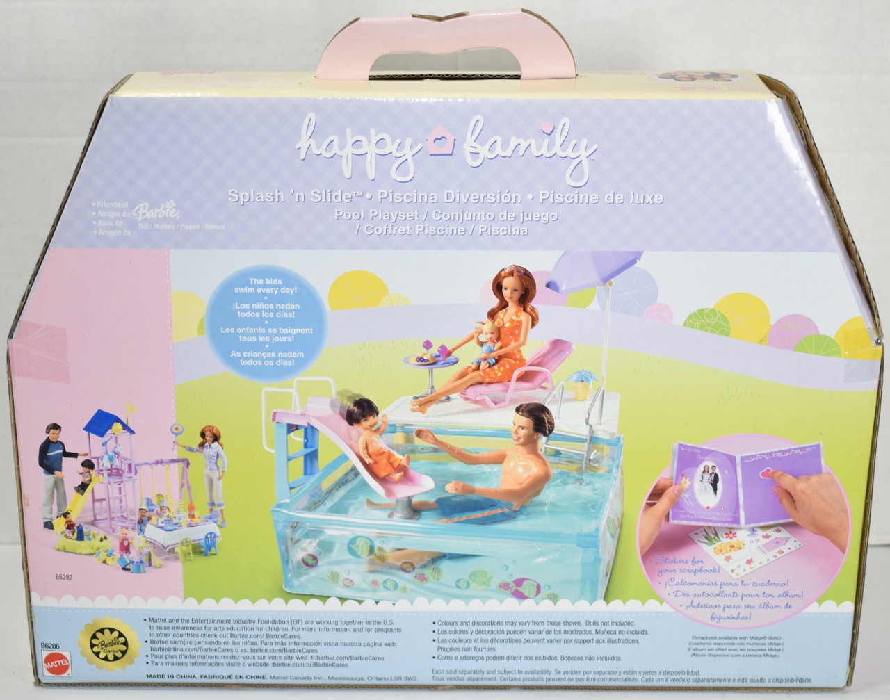 Mattel BARBIE HAPPY FAMILY SPLASH 'N SLIDE Doll PLAYSET Pool NEW NIB NRFB Sealed | eBay