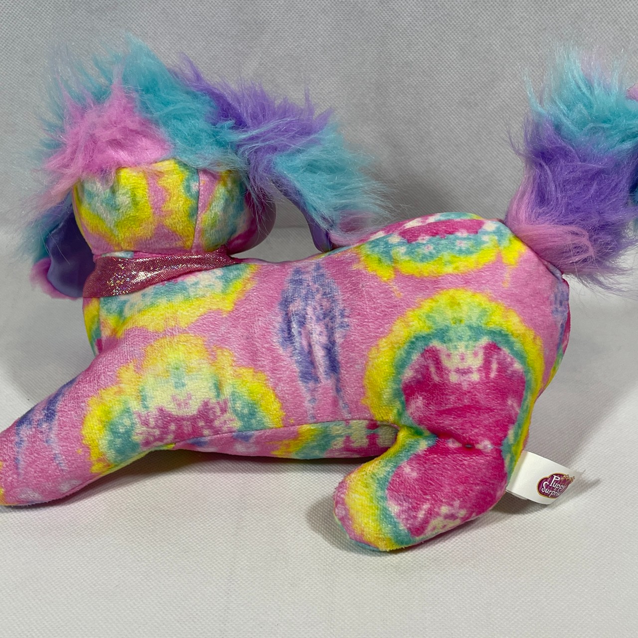 Just Play Puppy Surprise Tie-Dye Dog with 3 Puppies Stuffed Plush Animal Soft Toy