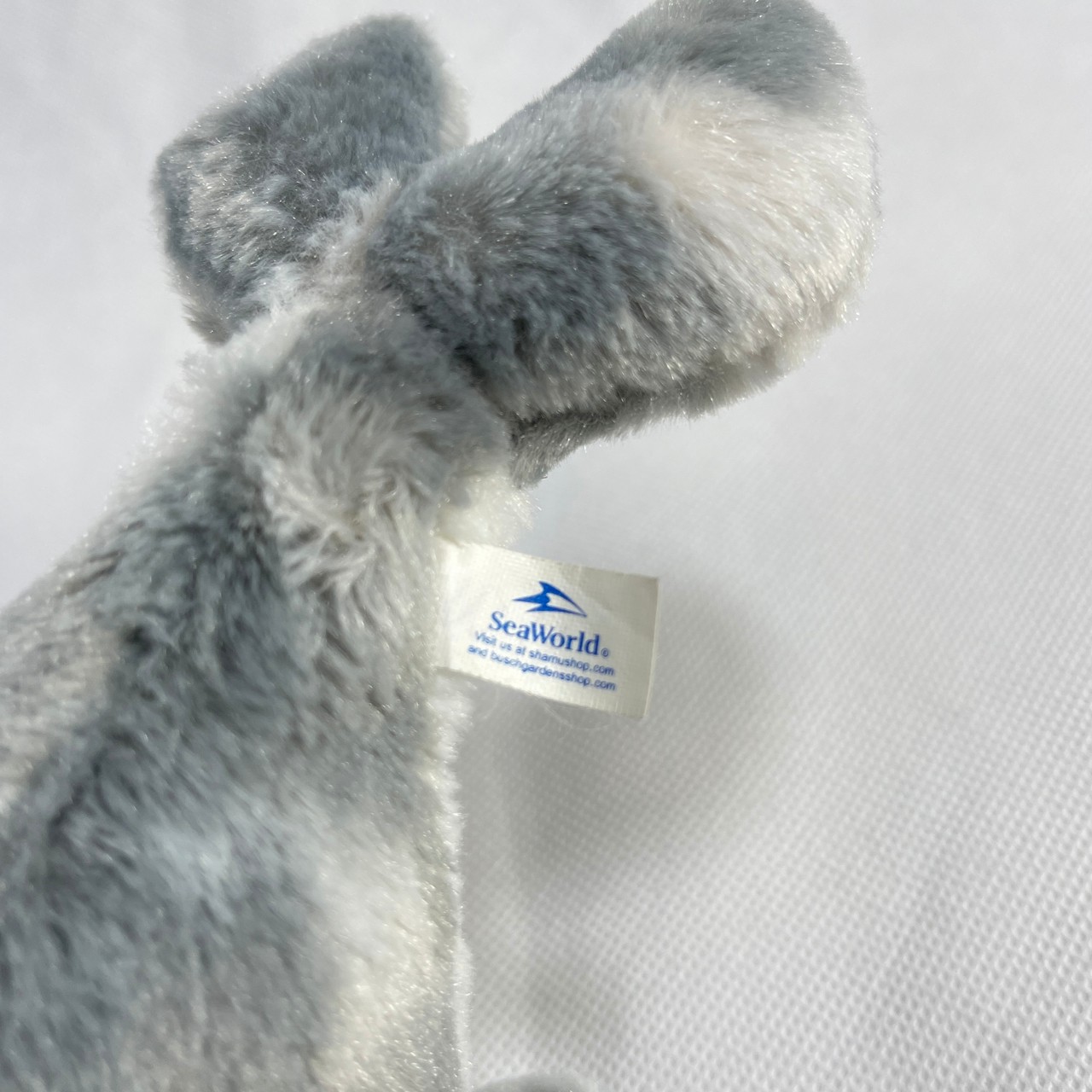 Sea World Gray White Dolphin Stuffed Plush Animal Soft Toy