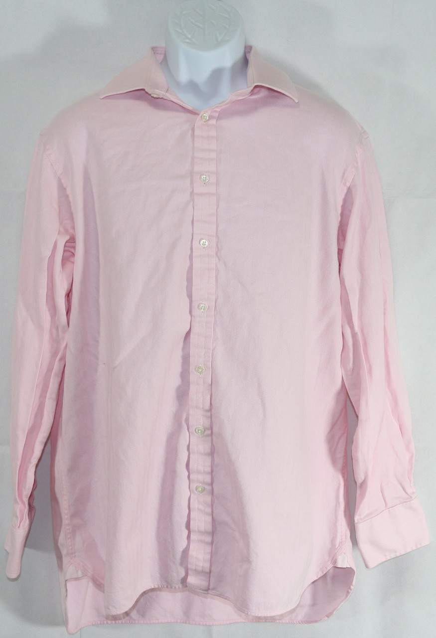 Para hombre Thomas Pink Jermyn 16.5 35 Grande Camisa De Baby Pink With White Line Mens Dress Shirt Buy Camisa De