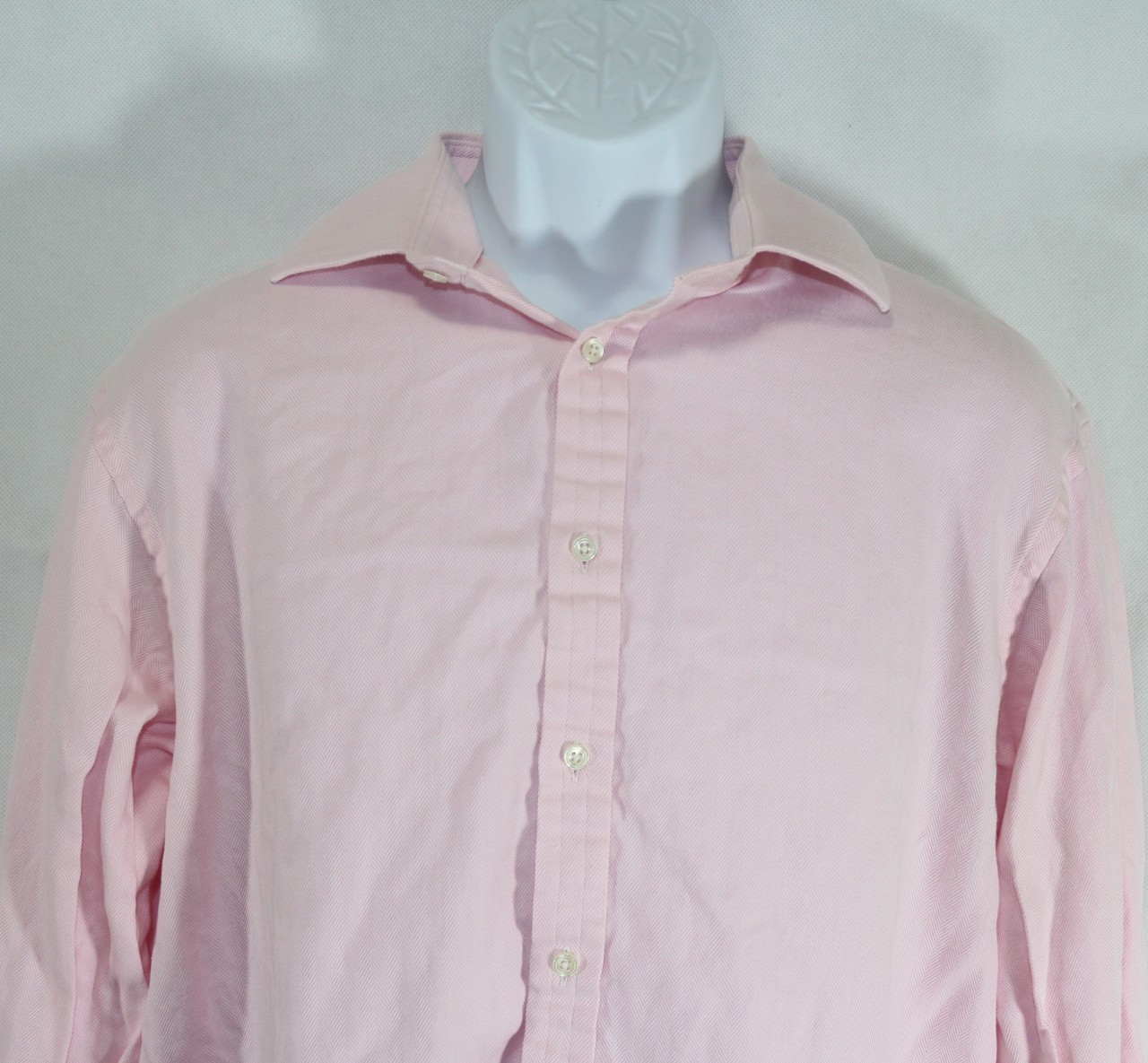 Para hombre Thomas Pink Jermyn 16.5 35 Grande Camisa De Baby Pink With White Line Mens Dress Shirt Buy Camisa De