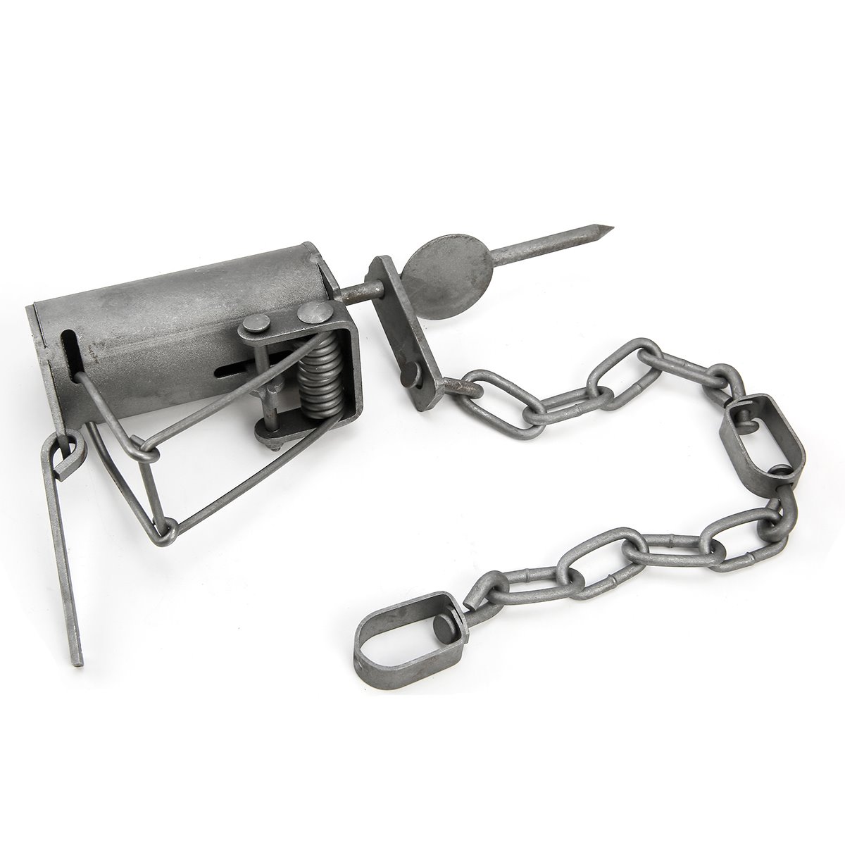 Pack 2 Hunting Coon Trap Traping Dog Leg Proof Raccoon Staking System 2