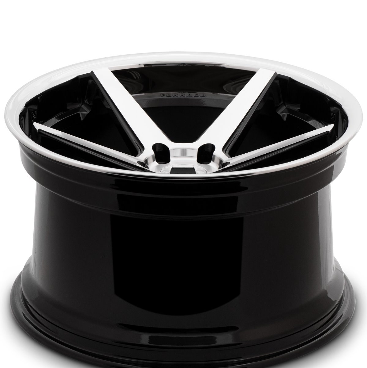 22x10.5 FERRADA FR3 MACHINE BLACK w/CHROME LIP CONCAVE WHEELS RIMS eBay