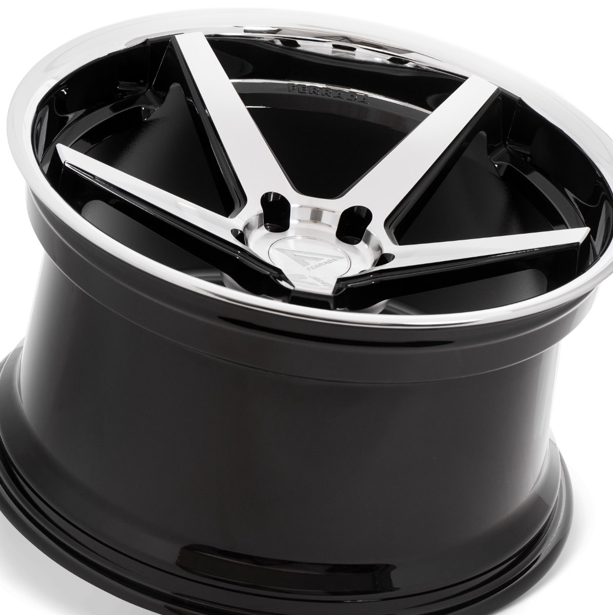 22x10.5 FERRADA FR3 MACHINE BLACK w/CHROME LIP CONCAVE WHEELS RIMS eBay