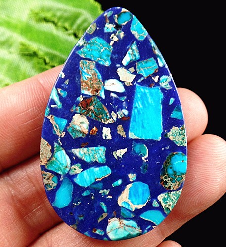 beautiful unique blue succor creek jasper teardrop pendant bead