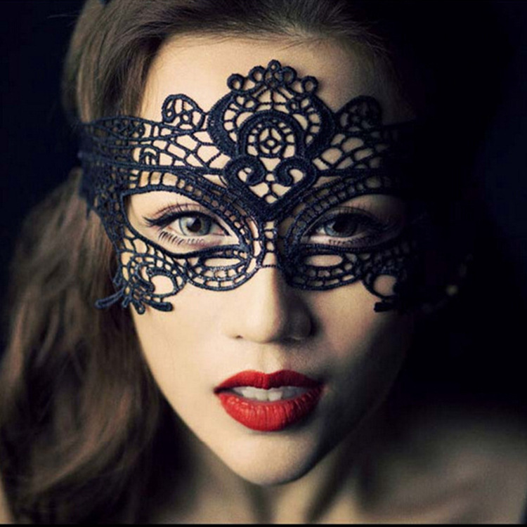 chinese dress ladies Black Lace Masquerade Mask  Fancy Dress Box