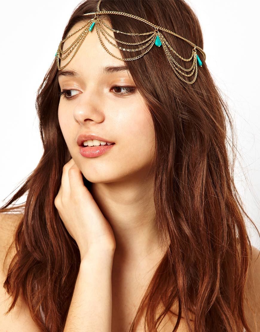 hot womens metal head chain hair band headpiece hair accessory