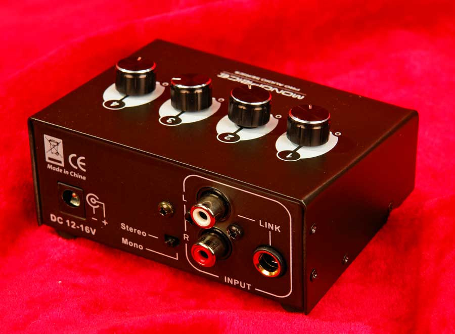 Powerful!! MONOPRICE FOUR CHANNEL HEADPHONE AMPLIFIER PRO AUDIO SERIES