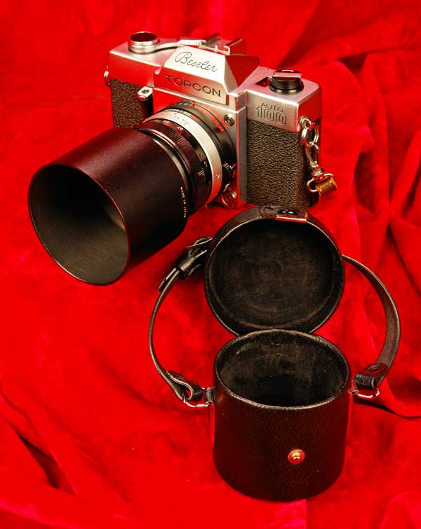 Beseler Topcon フィルム一眼レフカメラ Mint Condition BESELER TOPCON AUTO 100 Camera + Rare BLACK