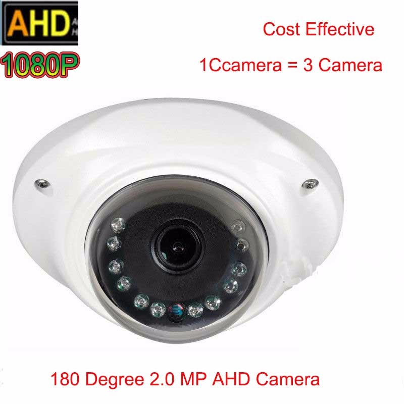 HD 1080P CCTV wired AHD camera 2.0MP 180 Degree Fisheye IR Dome Camera Security