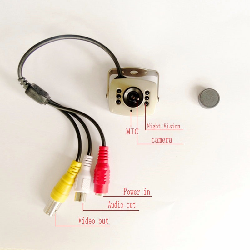 New Micro 2500TVL Wired CCTV AHD AUDIO Security Night Vision Video Hidden Camera